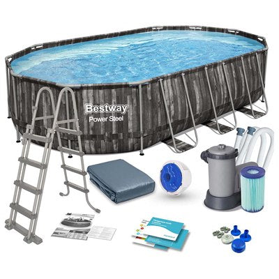 ‏בריכת אולטרה דמוי עץ 1.22*3.66*6.10 - 5611R Bestway