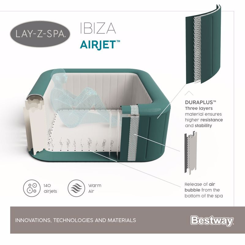 ג'קוזי מתנפח BESTWAY דגם IBIZA 60015