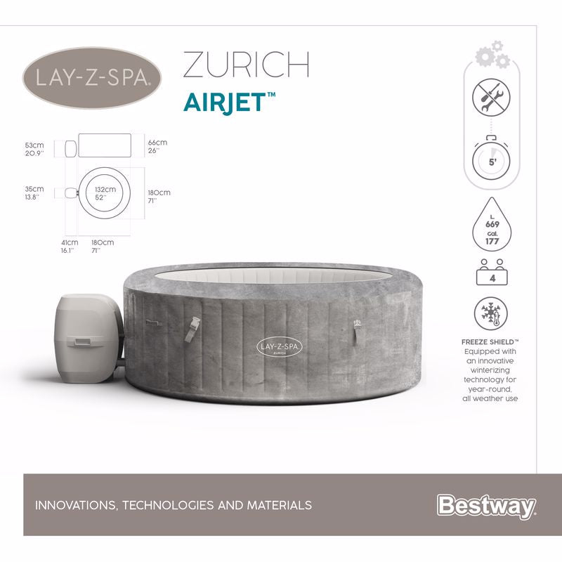 ג'קוזי מתנפח BESTWAY דגם ZURICH 60065