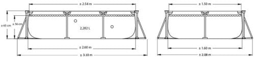 בריכת עמודים מלבנית 260X160X65 ס"מ  INTEX 28271