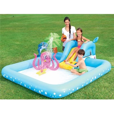 מרכז פעילות בריכת אקווריום + מגלשה - BESTWAY 53052
