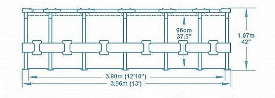 בריכה עגולה אולטרה 1.07 / 3.96- bestway 5614V