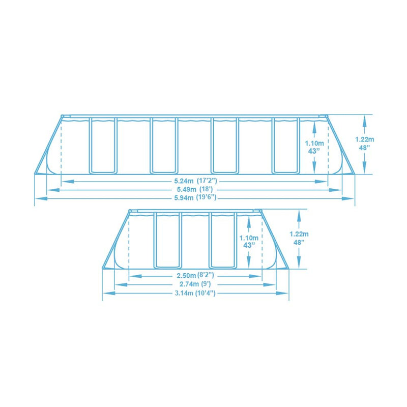 בריכת אולטרה - BESTWAY 56465 5.49x2.74x1.22