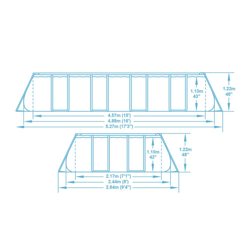 בריכת אולטרה 4.88x2.44x1.22 סמ -Bestway 56671