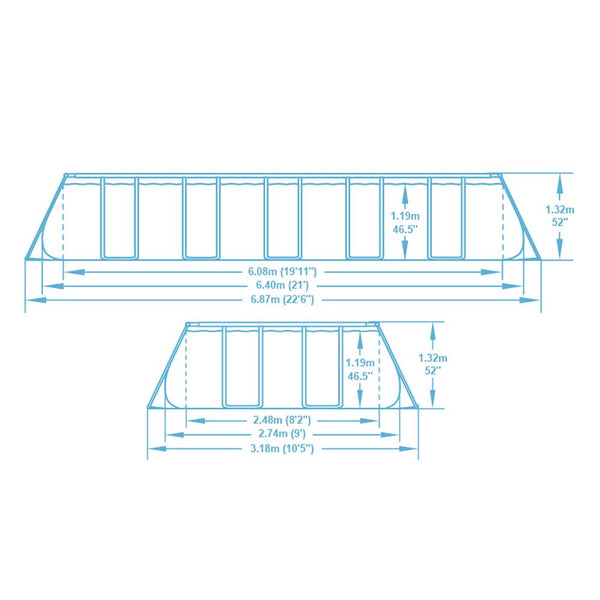 640X274X132  בריכת אולטרה - Bestway 5612B